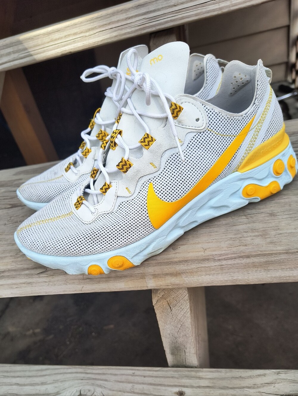 Nike React- Great Condition- Yellow/White Men's 9.5